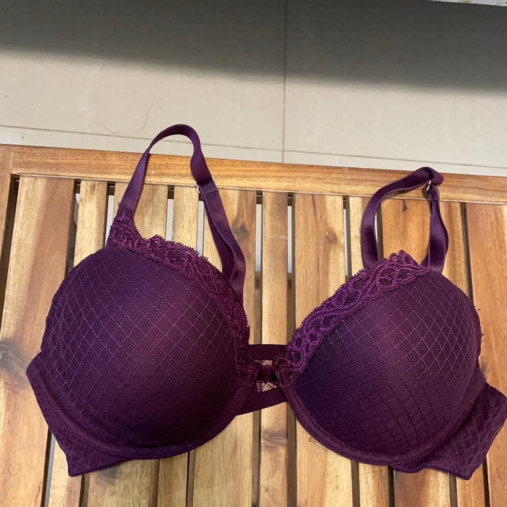 True and Co purple lace bra 36c Lord Byron quote used